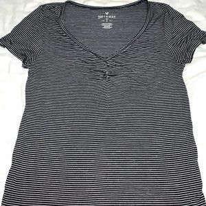 Black and White Striped Tee